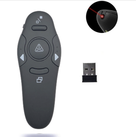 Wireless radio frequency 2.4GHz USB multi-function presentation remote control/laser pen/presentation pen/(plug and play, range up to 328 ft., 5mW red laser) Laser laser remote control