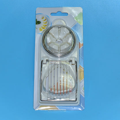 Two-in-one egg cutter household egg slicer fancy split three-in-one egg cutter white egg cutter