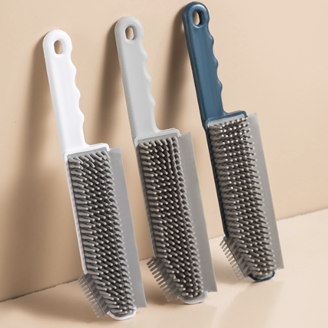 Multifunctional cleaning brush, bathroom floor brush, kitchen countertop scraper, gap brush, cleaning brush, gray style