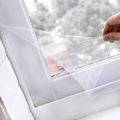 自粘型簡易防蚊紗窗網 隱形紗窗DIY可裁剪加密窗紗配魔術貼 窗紗
