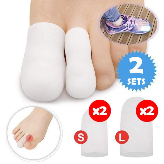 Large size 2 white toe protectors toe friction protectors silicone toe protectors sports toe protectors relieve nail fold protectors