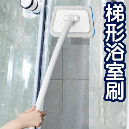 Multifunctional trapezoidal bathtub brush bathroom cleaning brush tile brush glass brush floor brush long handle sponge window brush