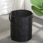 Stylish Folding Pure Black Portable Foldable Clothes Storage Basket Dirty Clothes Basket Camping Garbage Bag Outdoor Products