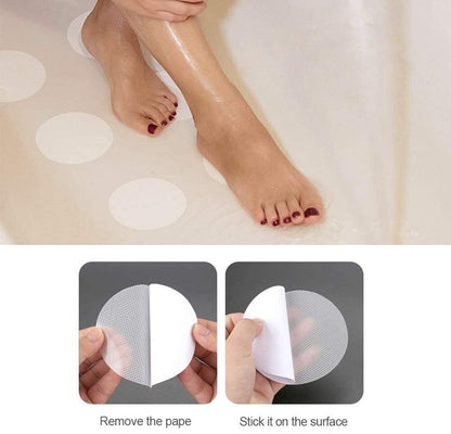 (Pack of 10) Hotel-style transparent bathroom anti-slip ring anti-slip strips strong adhesive waterproof transparent anti-slip traceless removal bathtub anti-slip mat