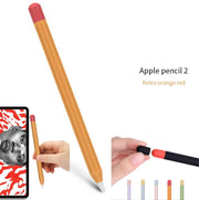 Apple Pencil second generation special silicone protective pen cover red and orange Apple pencil second generation stylus contrasting color silicone protective cover anti-fall pen cover stylus cover stylus cover iPad pen cover anti-fall pen tip pen cover