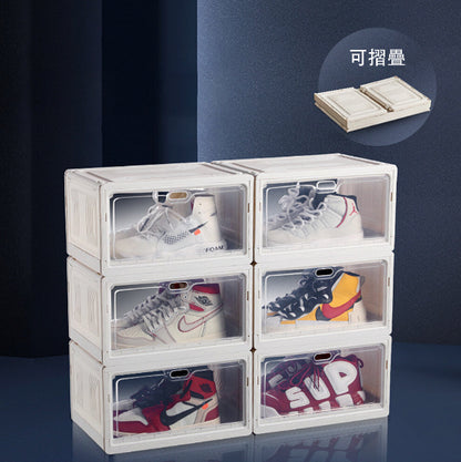 [1 Pack] Japanese style foldable shoe box shoe storage box combination plastic storage box