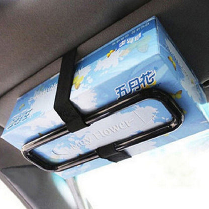 車用紙巾盒固定器 遮陽板座椅背紙巾夾 汽車用品 車載車內掛式紙巾包架衛生紙套抽紙盒