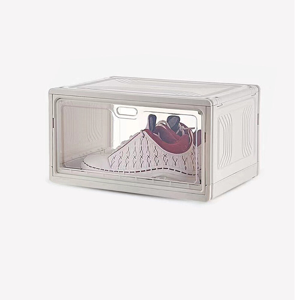 [1 Pack] Japanese style foldable shoe box shoe storage box combination plastic storage box