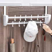 KM. Over-the-Door Clothes Hanger, Wall-Mounted Clothes Rack, Punch-Free, Heavy Duty, for Dorms, Hats, and Storage Hooks