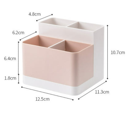 Creative multifunctional compartmented cosmetics and stationery organizer box for home office desktop storage box