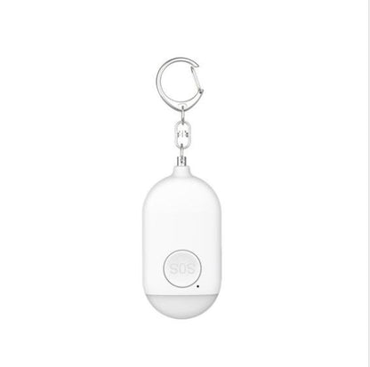 【白色】USB充電防狼報警器 個人安全自衛警報器 防身緊急呼救器 防狼器 個人警報器