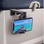 Universal aircraft in flying phone holder. Hands-free cell phone holder for desks with multi-directional dual 360-degree rotation. Pocket-sized travel essentials and flight accessories