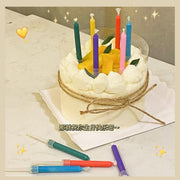 12支彩虹火焰蛋糕装饰生日蜡烛网红热销生日派对盒装气氛装饰道具