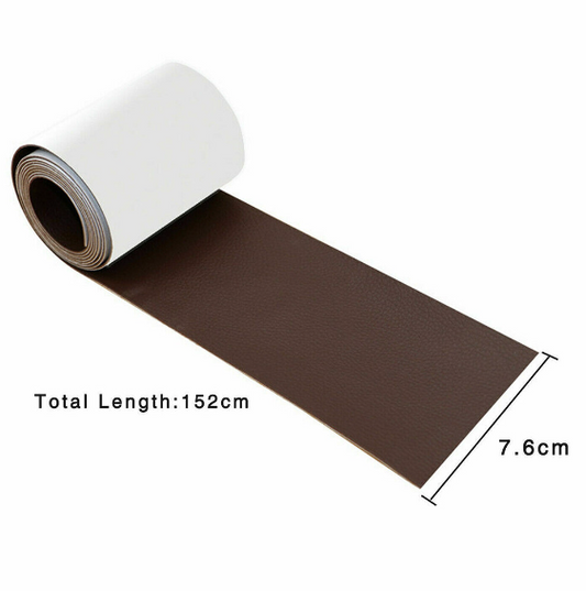 Dark brown 7.6*152cm self-adhesive leather sofa repair stickers car interior patch stickers leather sticker fabric car repair tools