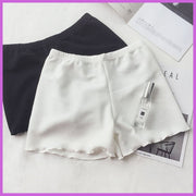 2 packs - Anti-exposure safety pants leggings Elastic anti-exposure safety pants Elastic and comfortable safety pants small rolled hem safety pants "Black"