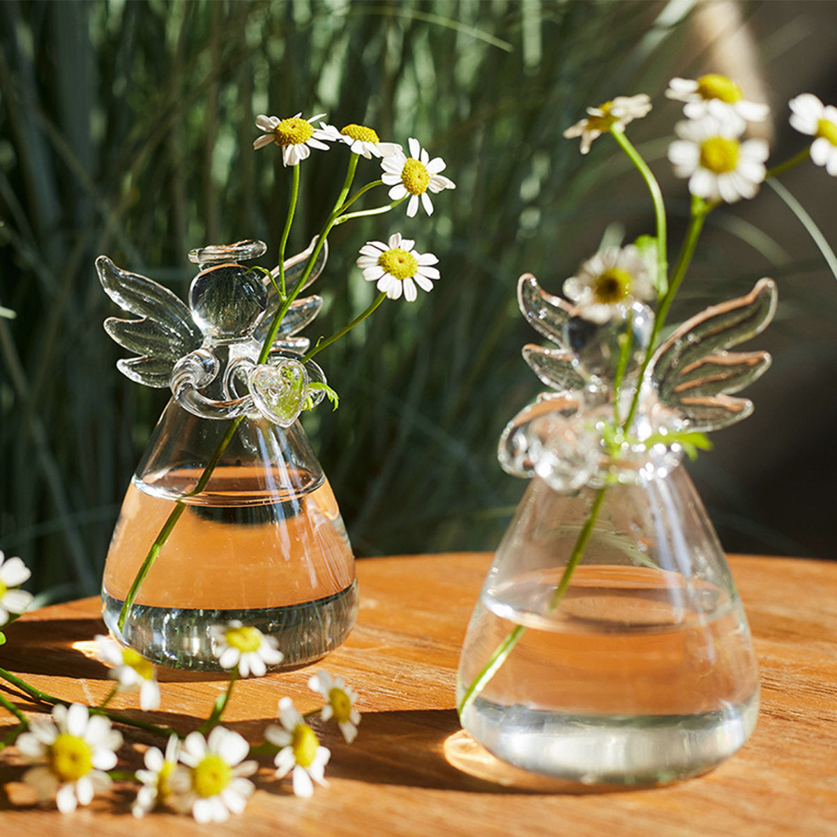 2 little angel glass vases vase Nordic living room coffee table desktop angel glass hydroponic small vase vase