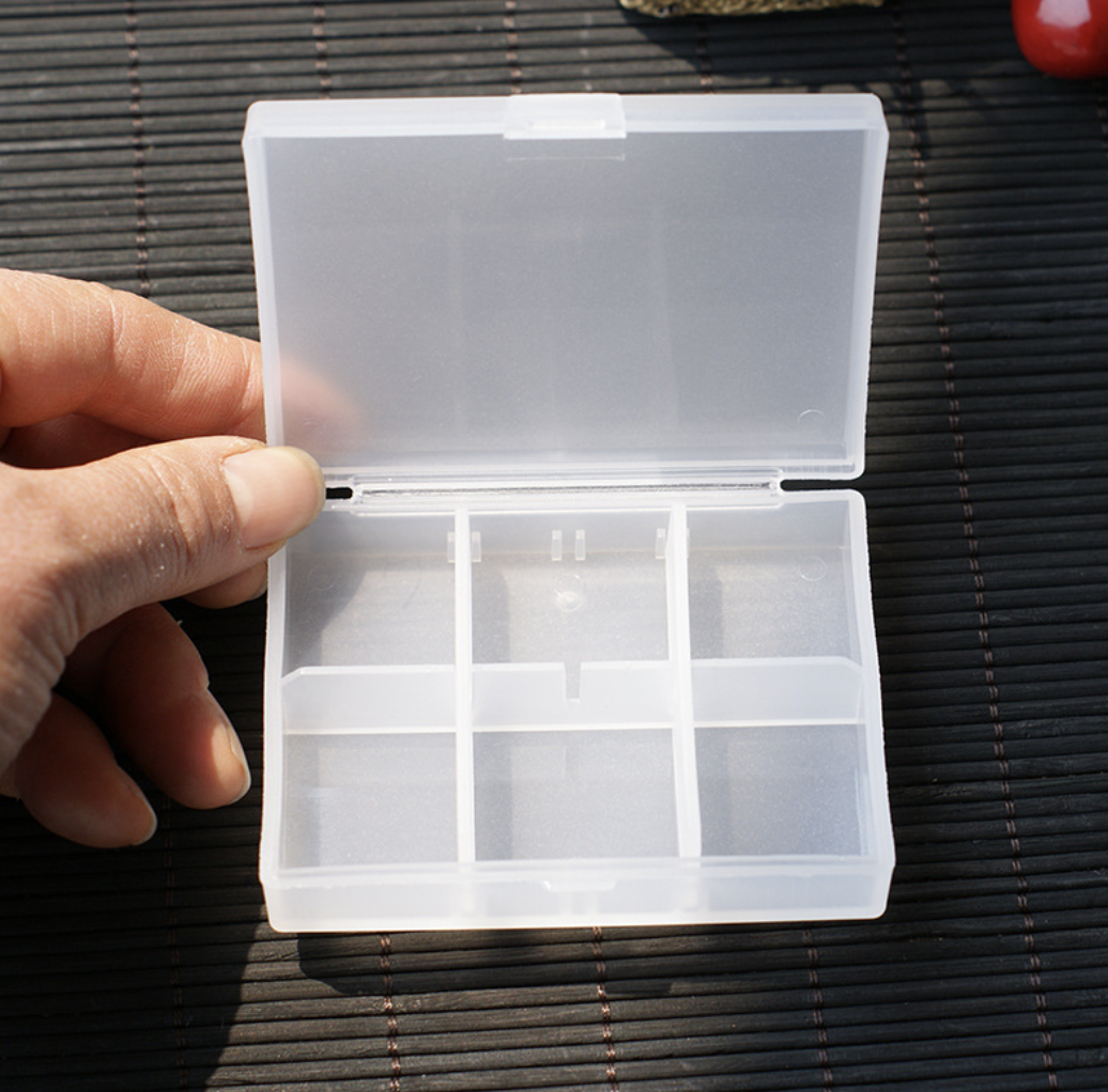 6格磨砂藥盒 六格首飾盒塑料小物品收納盒 儲物盒