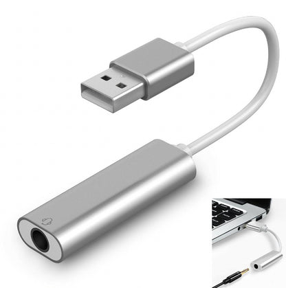 [1件裝] USB 電腦聲卡 usb 轉 3.5mm 單孔聲卡耳機麥克風 二合一聲卡 外置聲卡 [平行進口]