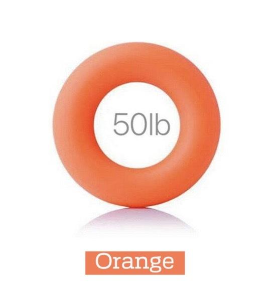 Orange silicone grip ring sports fitness grip trainer hand weight training silicone grip ring O-shaped oval grip set finger rehabilitation grip ring training auxiliary supplies