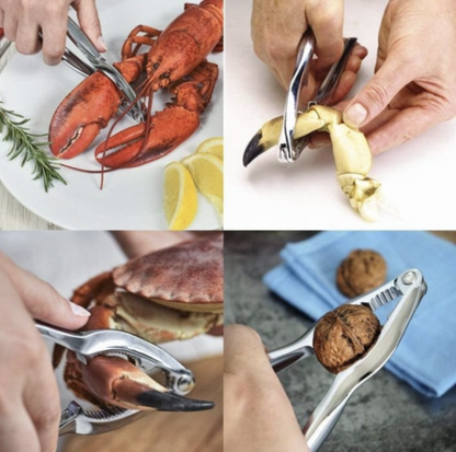 Seafood crab sandwich with walnut sandwich. Crab eating tools