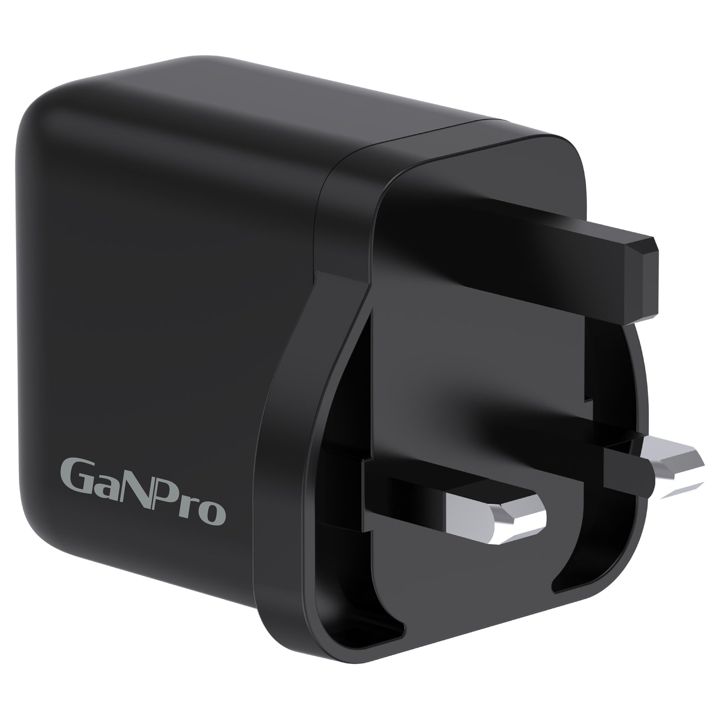 81063 黑色 3 端口 45W GAN Pro 迷你USB 快速充電器 PD 3.0 & QC 3.0 GaN 氮化鎵 快速充電器手機 平板 手提電腦 快充火牛- View 3-ManyMart 萬嚟買