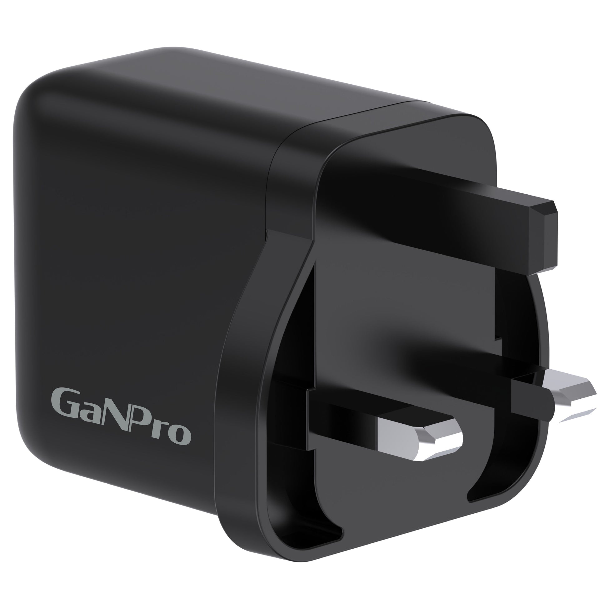 81063 黑色 3 端口 45W GAN Pro 迷你USB 快速充電器 PD 3.0 & QC 3.0 GaN 氮化鎵 快速充電器手機 平板 手提電腦 快充火牛- View 3-ManyMart 萬嚟買