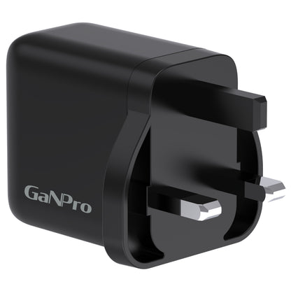 81063 黑色 3 端口 45W GAN Pro 迷你USB 快速充電器 PD 3.0 & QC 3.0 GaN 氮化鎵 快速充電器手機 平板 手提電腦 快充火牛- View 3-ManyMart 萬嚟買