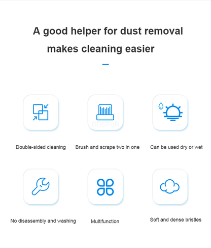 多功能家用除毛器 可拆卸加長手柄 自帶小刷子清理縫隙角落 可水洗紗窗清潔刷 寵物清潔用品 床單沙發雙向粘毛刮毛貓狗毛髮頭髮地毯刷