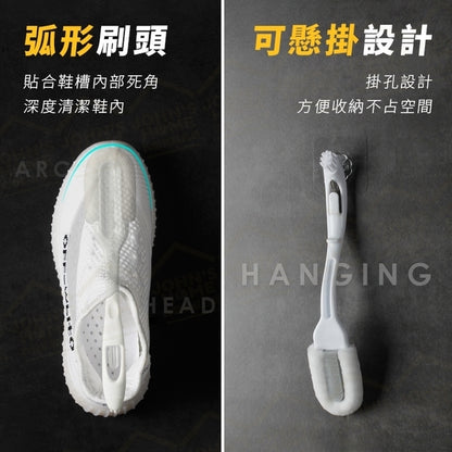 Multifunctional professional shoe cleaning brush soft and hard two-in-one bristle shoe cleaning brush sneaker brush double-sided brush three-head brush board brush