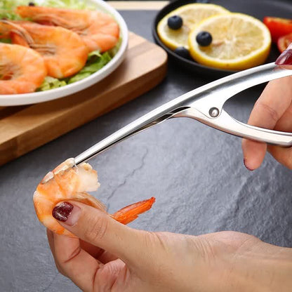 [2 pcs] Stainless steel speedy shrimp peeler (2 pcs), easy to clean, strong, durable and high temperature resistant, practical shrimp peeling pliers, shrimp opener, shrimp peeling knife, peeling shrimps, shrimps and crayfish peeling kitchen gadgets