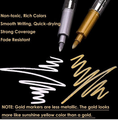 [1枝裝] 金色 金屬色工藝筆 油漆筆 請柬簽到筆 簽名賀卡名筆 原子筆