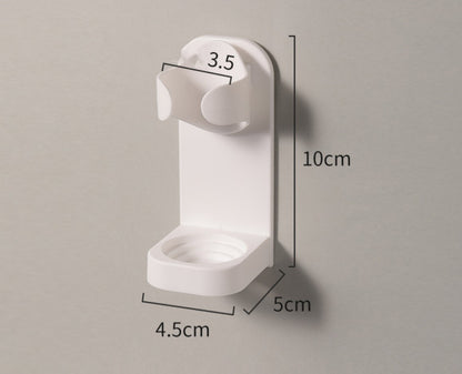2PCS Punch-Free Japanese Style Simple Toothbrush Holder Wall-Mounted Suction Cup Storage Rack Muji Style Electric Toothbrush Wall Mount Punch-Free Toothbrush Holder Wall-Mounted Holder Suction Cup Storage Rack Bathroom Toothbrush Organizer Draining