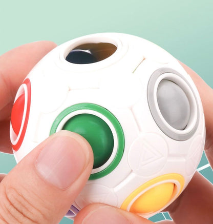 減壓彩虹球異形魔方益智解壓兒童手指足球創意玩具 認知玩具