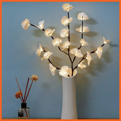 LED Imitation Orchid Lamp-White Interior Decoration Phalaenopsis Lunar New Year Potted Orchid Lucky Fortune LED Bulb