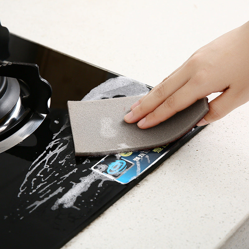 Emery sponge kitchen cleaning wipe magic scrubbing dish brush pot rust removal sponge block pot washing brush one roll