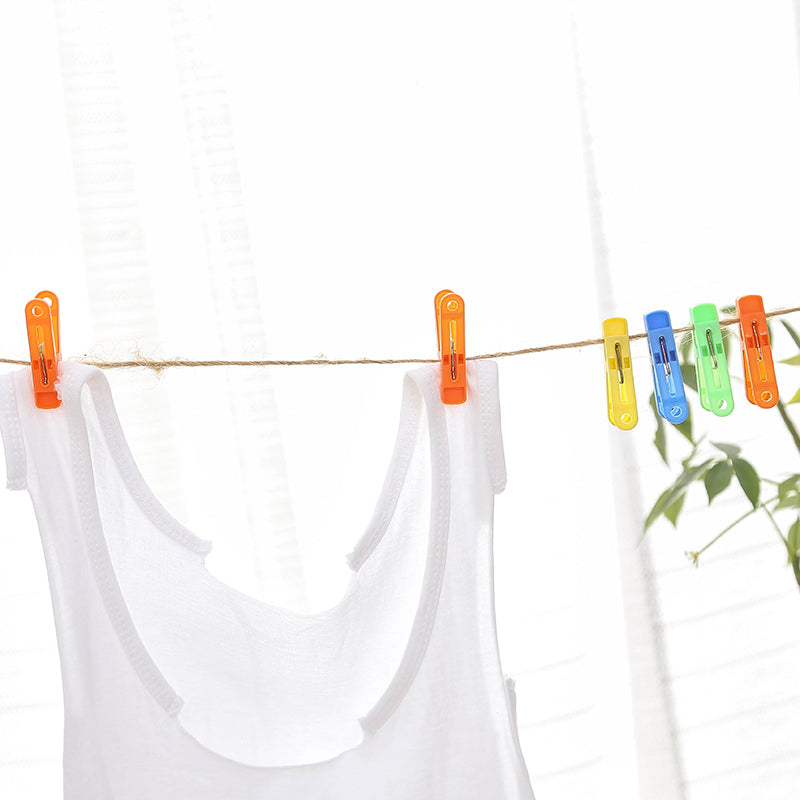 Multifunctional clothespins, colorful plastic windproof clothespins, clothespins for drying socks and underwear, 20 pieces in random mixed colors