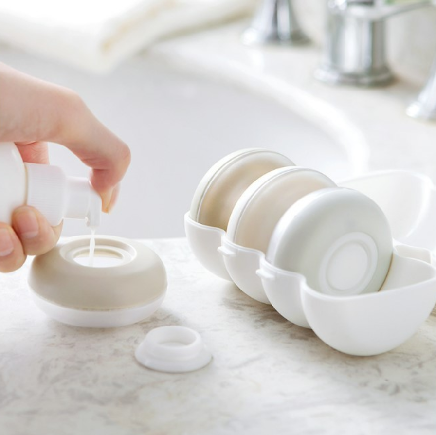 Travel portable push-type toiletries lotion push-type refill bottle shampoo shower gel storage box 4 pack other travel accessories