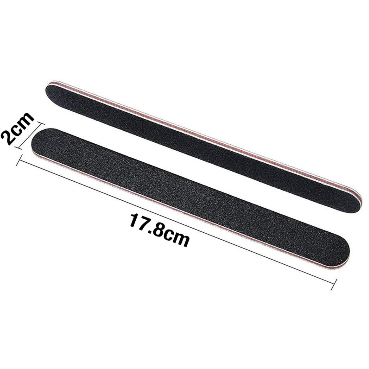 [Pack of 5] Manicure Double-sided Polishing Strips Black Nail File EVA Red Heart Scrubbing Strips Manicure Matte Rubbing Strips Nail File Nail