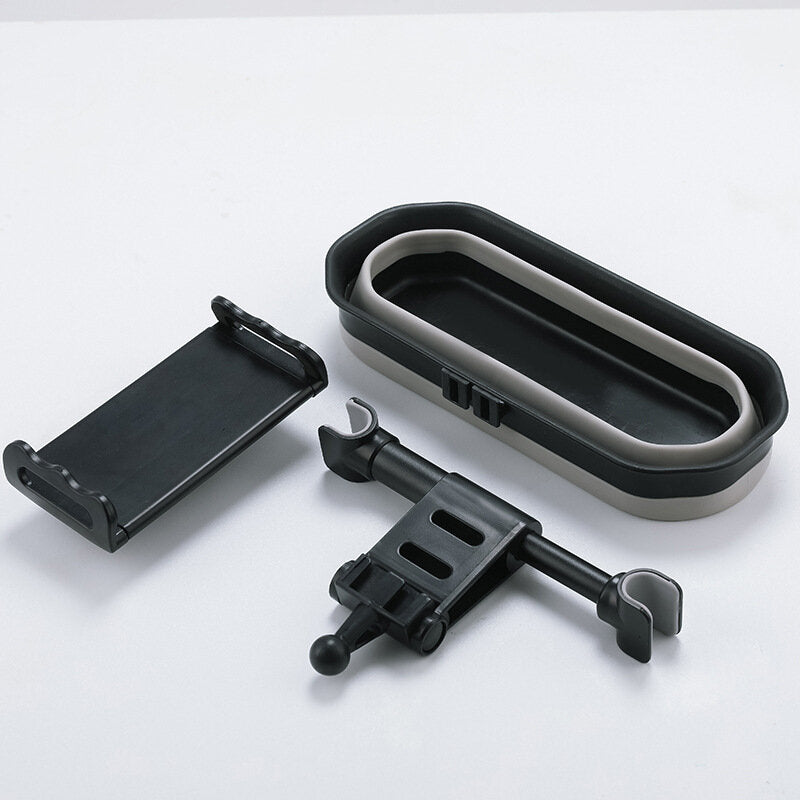 Car mobile phone tablet holder rear car trash can multi-functional mobile phone holder car storage box three-in-one