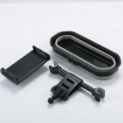 Car mobile phone tablet holder rear car trash can multi-functional mobile phone holder car storage box three-in-one