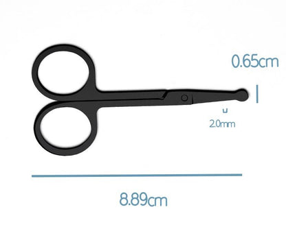 Stainless steel safety nose hair scissors, electrophoresis round head scissors, manual hair removal and shearing device, double eyelid stickers, beauty tools, eyebrow pliers, eyebrow scissors