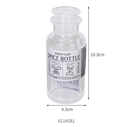 INOMATA 调味罐厨房透明撒粉瓶野餐佐料烧烤塑料调料瓶调味料容器