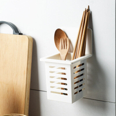 2 simple kitchen multi-functional wall-mounted chopstick cages for home use without punching spoons chopstick holder storage box storage rack chopstick chopstick holder