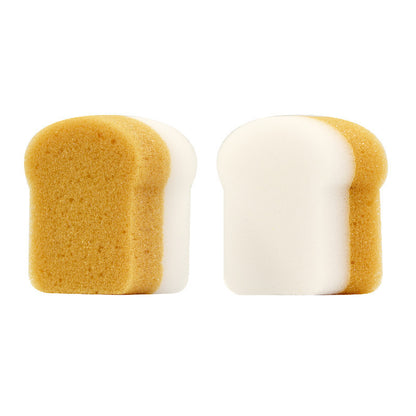 Japan imported KOKUBO kitchen cleaning sponge, dishcloth, dishwashing sponge brush, 8 pieces, bread-shaped white + yellow (8 pieces) scouring pad sponge