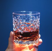 Heavy-duty Whiskey Glasses, Crystal Glass Tumbler, Glass, Coffee Cup, Tea Cup, 3D Relief, Red Wine, Party
