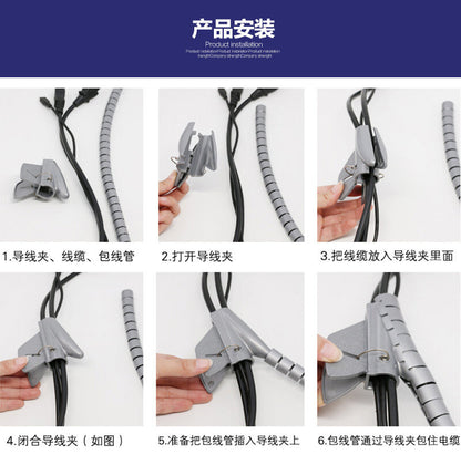 2米電線保護防咬套 寵物防咬線 整線管 電線保護管 電線收納 束線管 防抓理線器 絕緣阻燃 護線套管電線開口式包線管 線纜收納理線器防咬束線管開口纏繞管 桌上及電線收納