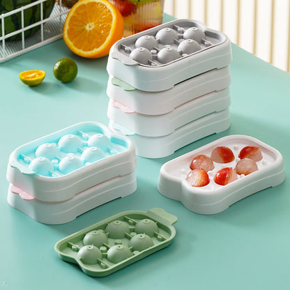 Press-type ice puck ice tray homemade ice cube grinder silicone ice puck mold-random color