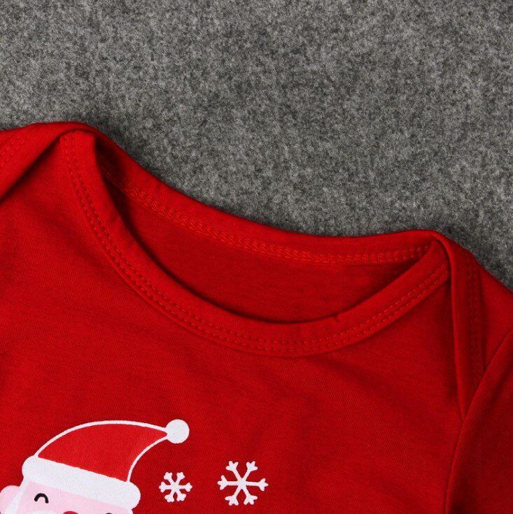 儿童圣诞老人套装圣诞两件装宝宝圣诞连衣衫（圣诞老人款/适用于10-20月婴儿圣诞老人长袖连身哈衣两件套童装-CC00486老人图案90-105 圣诞衫bb圣诞衫