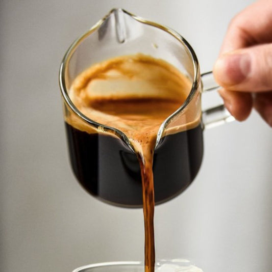 Espresso 刻度双嘴玻璃杯牛奶杯75ml 咖啡杯