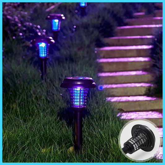 2-in-1 Solar Mosquito Killer Lamp Village House Terrace Rooftop Camping Car Parking